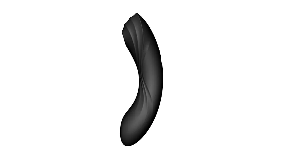 Druckwellenvibrator Vergleich: Satisfyer Curvy Trinity 4 in Schwarz von der Seite