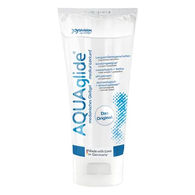 Gleitgel Vergleich: Joydivision Aquaglide Gleitgel 200 ml vor weißem Hintergrund