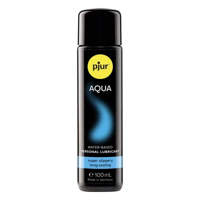 Gleitgel Vergleich: pjur Aqua Gleitgel auf Wasserbasis 100 ml vor weißem Hintergrund